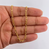 Cadena Figaro 6.5gr / 60.2cm / 2.93mm Oro Amarillo +1 18K $