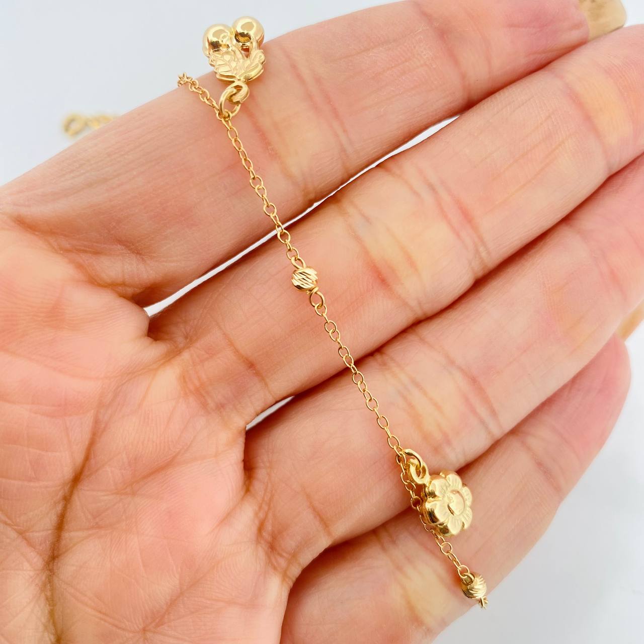 Tobillera Aro Seguido 3.55g / 25.5cm / 0.9mm Oro Amarillo 18K