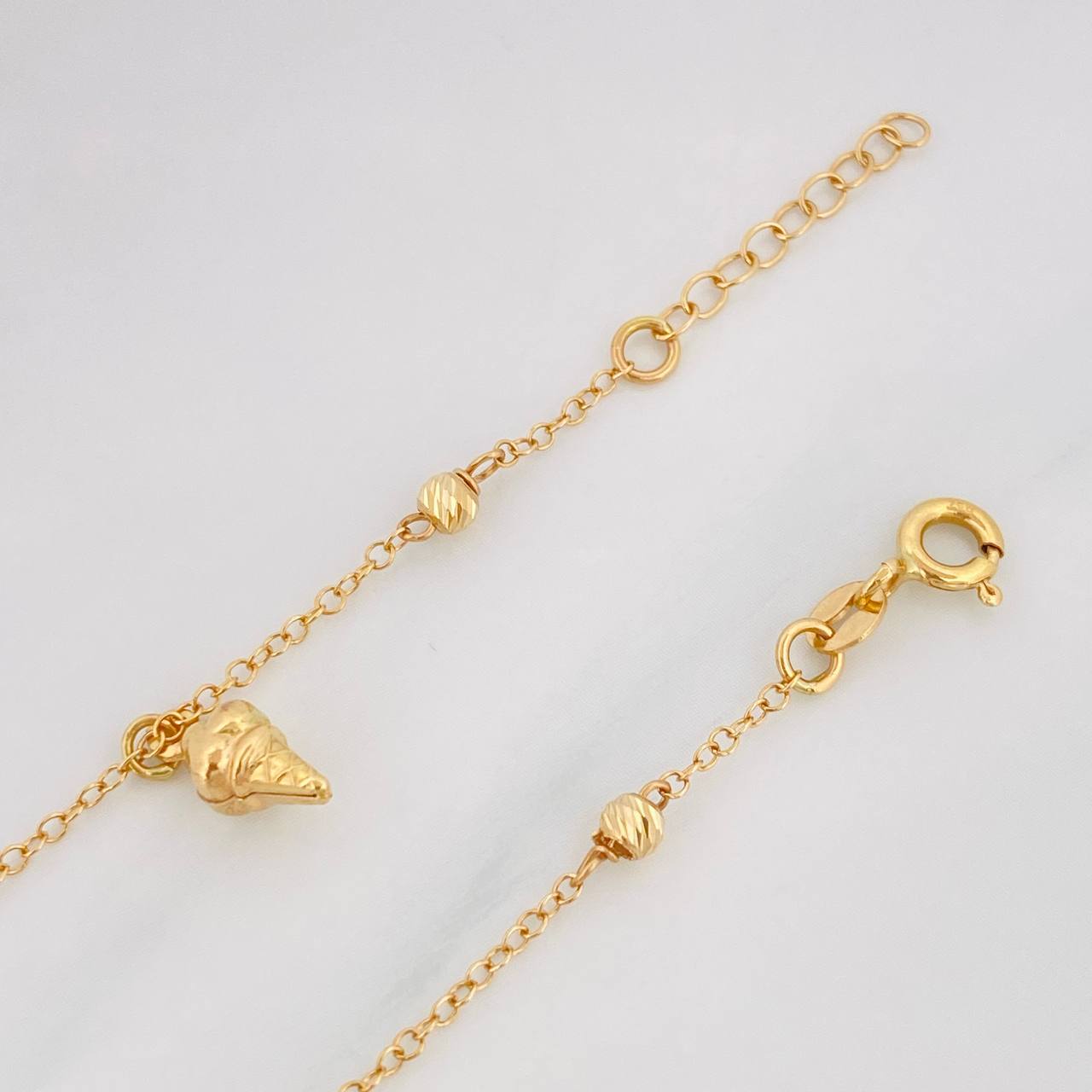 Tobillera Aro Seguido 3.55g / 25.5cm / 0.9mm Oro Amarillo 18K