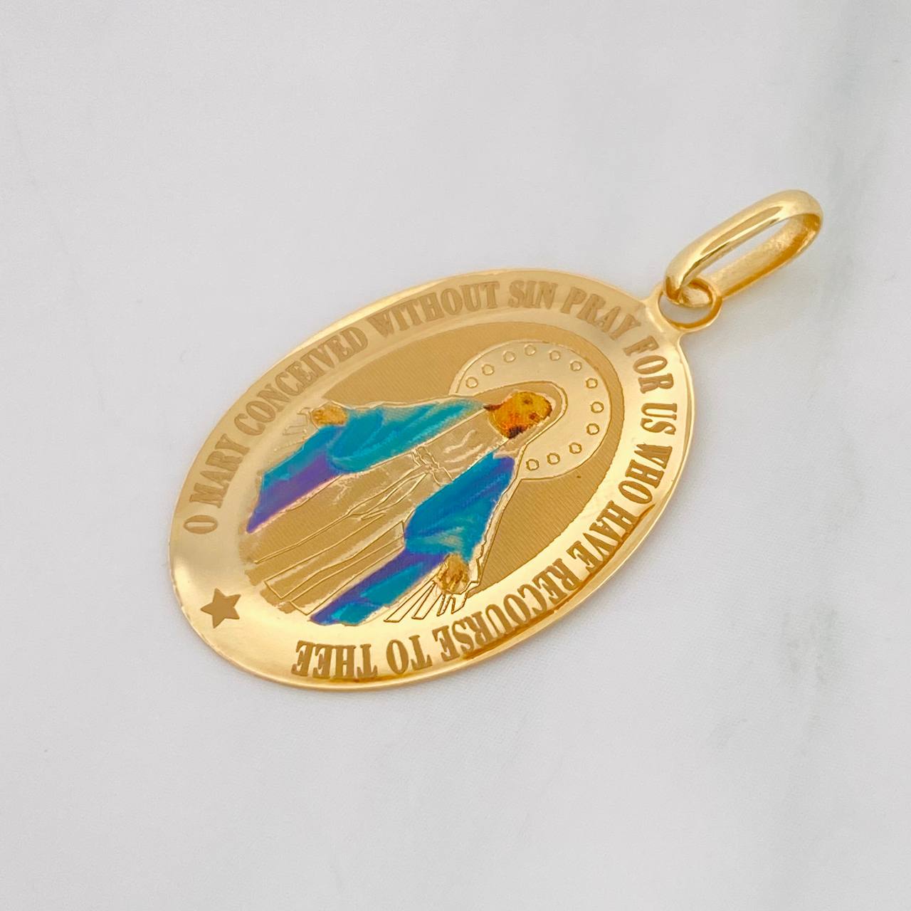 Dije Virgen Milagrosa 2g / 3.5cm Oro Amarillo 18K