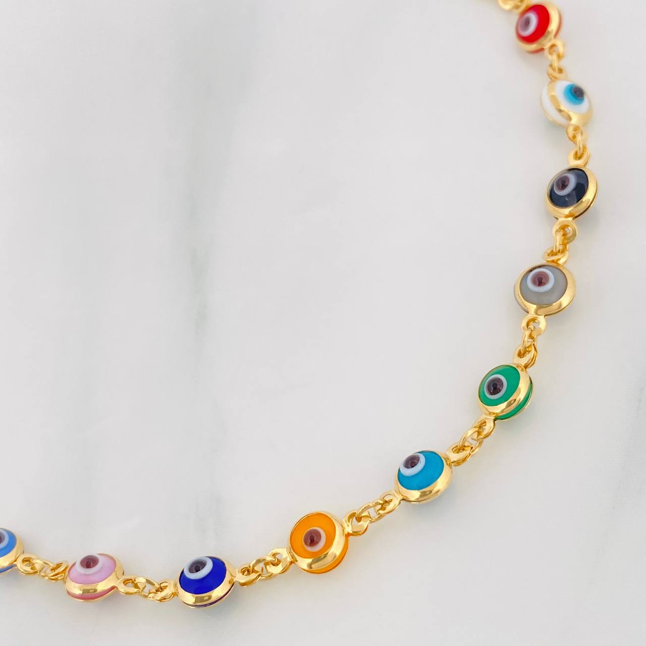 Pulso Ojo Turco 3.65g / 19cm / 2.5mm Oro Amarillo 18K