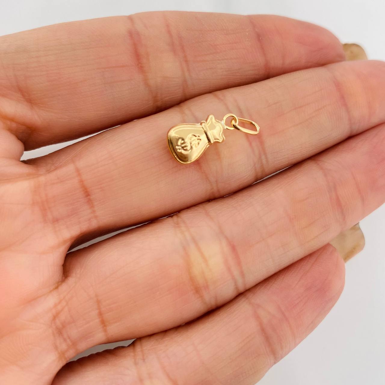 Dije Bolsa de Dinero 0.35g / 1.5cm Oro Amarillo 18K