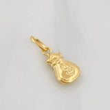 Dije Bolsa de Dinero 0.35g / 1.5cm Oro Amarillo 18K