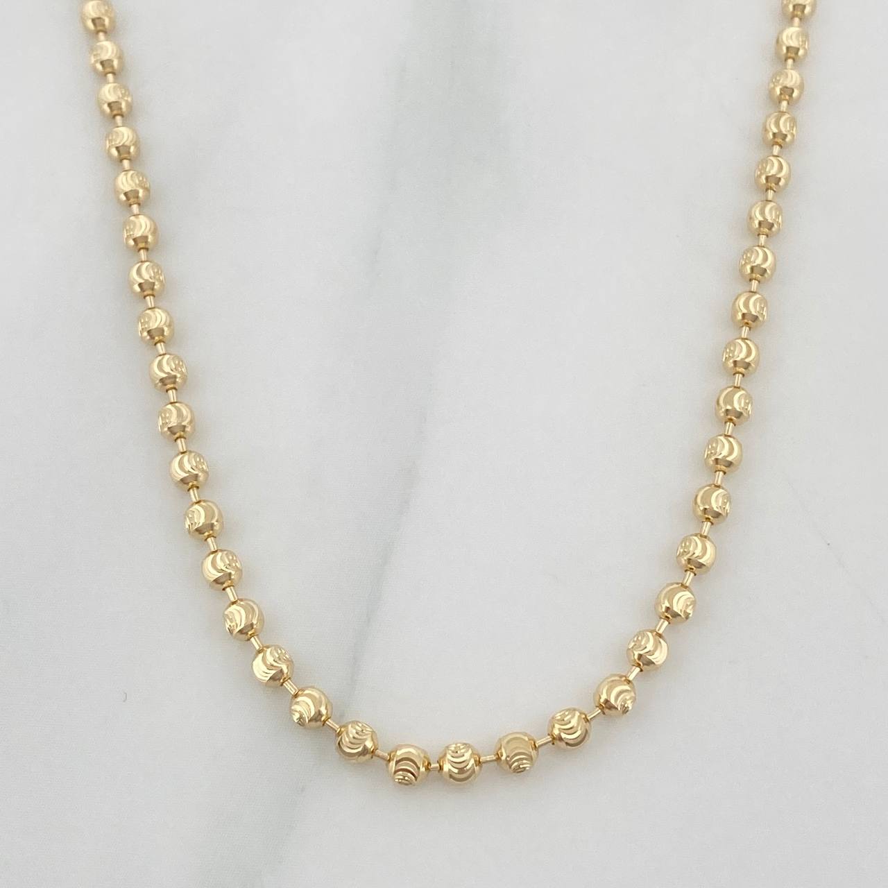 Cadena Militar Media Luna 9.45g / 50cm / 2.4mm Oro Amarillo 18K