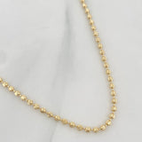 Cadena Militar Media Luna 11.4g / 60cm / 2.4mm Oro Amarillo 18K