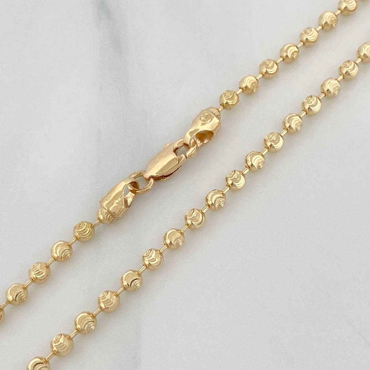 Cadena Militar Media Luna 9.45g / 50cm / 2.4mm Oro Amarillo 18K