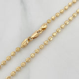 Cadena Militar Media Luna 11.4g / 60cm / 2.4mm Oro Amarillo 18K