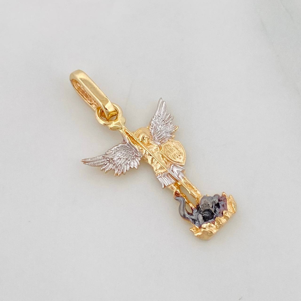 Dije San Miguel Arcángel 1.2g / 2.5cm Tres Oros 18K