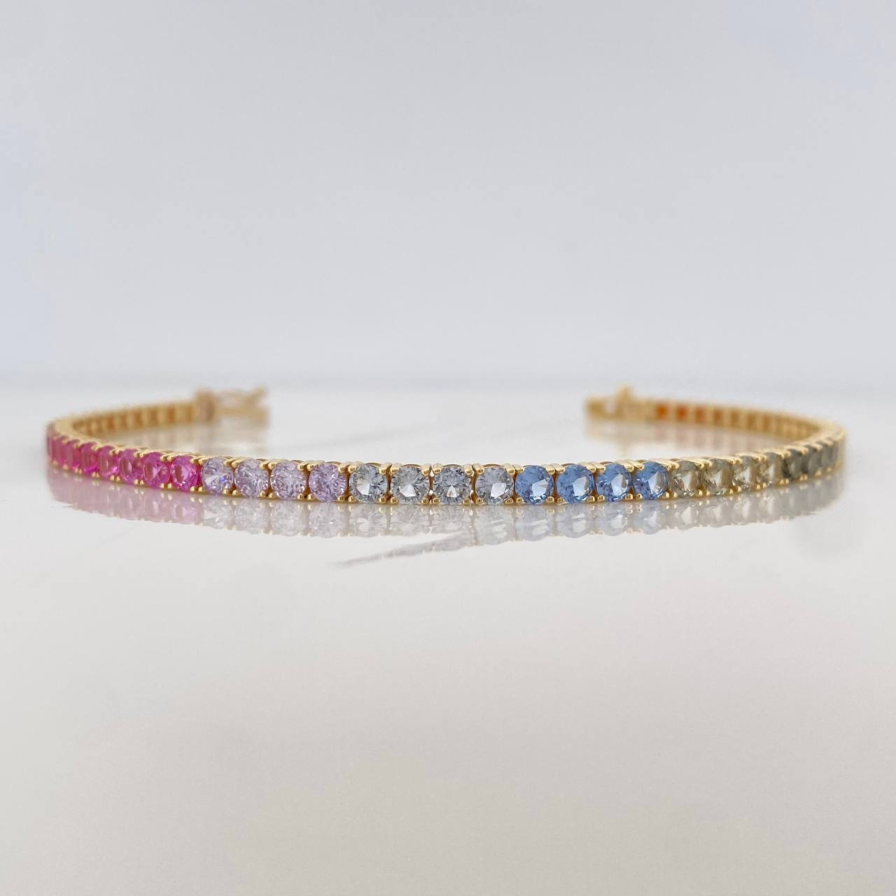 Pulso Tennis 7.5g / 17.5cm / 2.9mm Oro Amarillo 18K