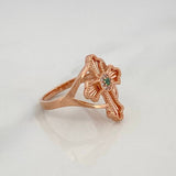Anillo Cruz 3.55g / T7 1/4 Oro Rosa 18K