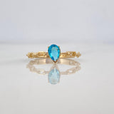 Anillo Halo Gota 1.65g / T5 3/4 Oro Amarillo 18K