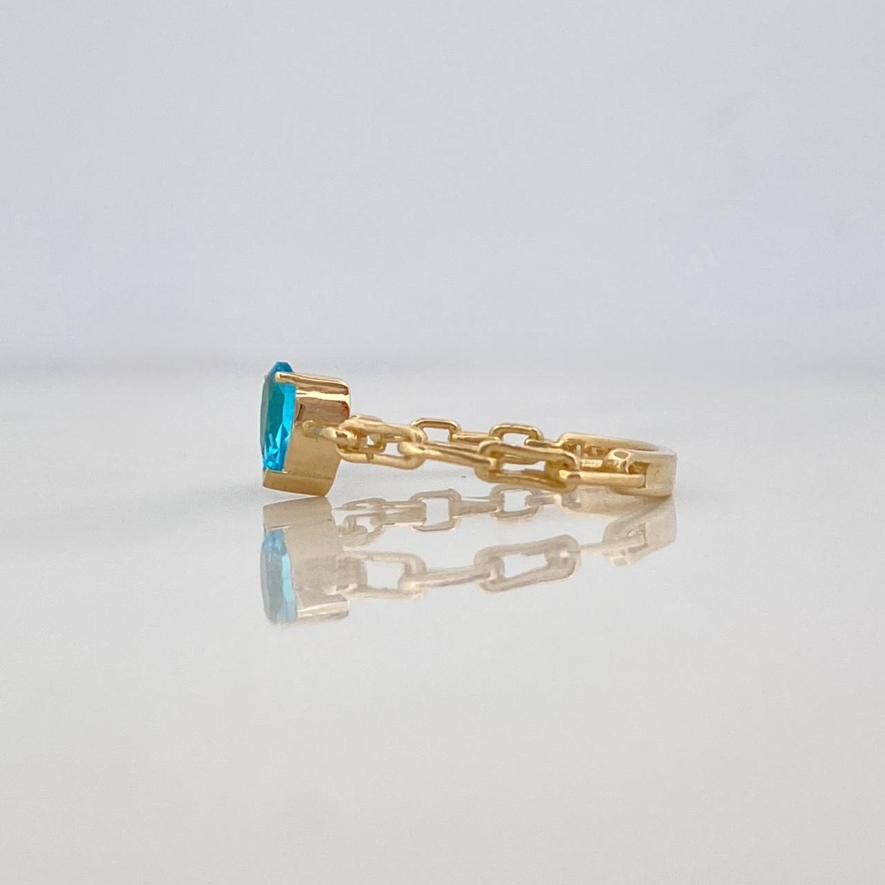 Anillo Halo Gota 1.65g / T5 3/4 Oro Amarillo 18K