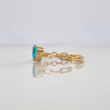 Anillo Halo Gota 1.65g / T5 3/4 Oro Amarillo 18K