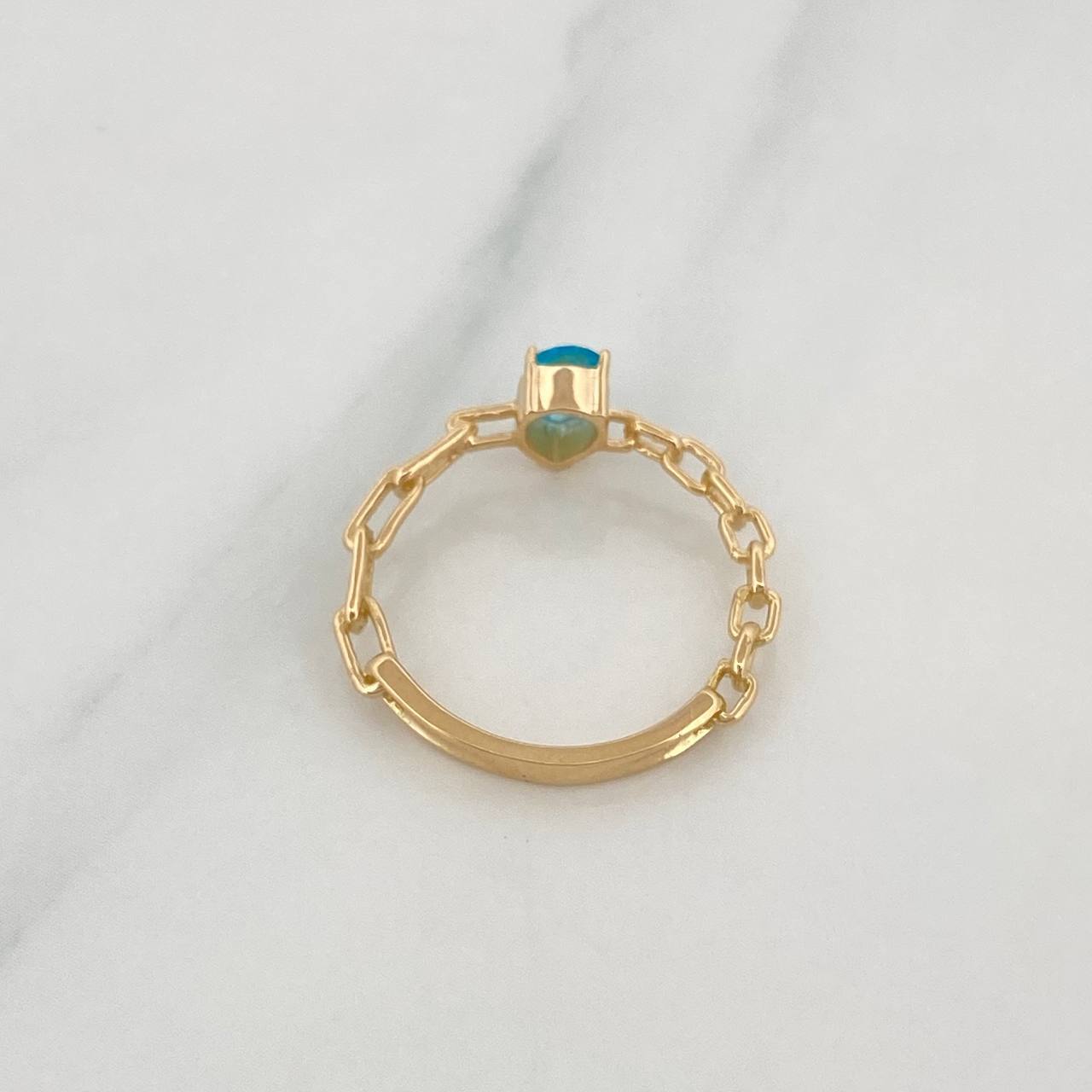 Anillo Halo Gota 1.65g / T5 3/4 Oro Amarillo 18K
