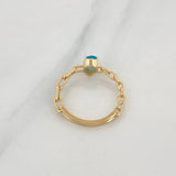 Anillo Halo Gota 1.65g / T5 3/4 Oro Amarillo 18K