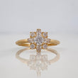 Anillo Flor Tupida 1.85g / T6 Oro Amarillo 18K