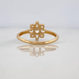 Anillo Flor Tupida 1.85g / T6 Oro Amarillo 18K