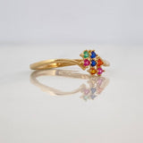 Anillo Puntos 1.2g / T6 Oro Amarillo 18K