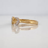 Anillo Infinito 1.6g / T6 1/4 Dos Oros Amarillo Blanco 18K