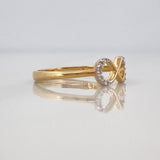 Anillo Infinito 1.6g / T6 1/4 Dos Oros Amarillo Blanco 18K