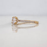 Anillo Solitario Churumbela 1.9g / T6 1/4 Dos Oros Amarillo Blanco 18K
