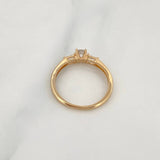 Anillo Solitario Trio 1.45g / T6 1/4 Oro Amarillo 18K