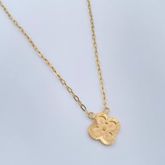 Cadena Trebol Cajon 3.05gr / 44.5cm / 1.27mm Oro Amarillo 18K %