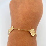 Pulso Trebol Cajon 4.1gr / 19.1cm / 1.72mm Oro Amarillo 18K %