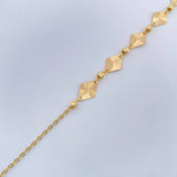 Pulso Rombos Diamantados 2gr / 19.1cm / 3mm Oro Amarillo 18K %