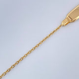 Pulso Bebé Placa Aro Seguido Corazón 1.7gr / 14.6cm-16.2cm / 1.37mm Oro Amarillo 18K %