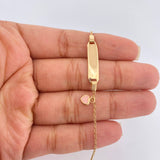 Pulso Bebé Placa Aro Seguido Corazón 1.7gr / 14.6cm-16.2cm / 1.37mm Oro Amarillo 18K %