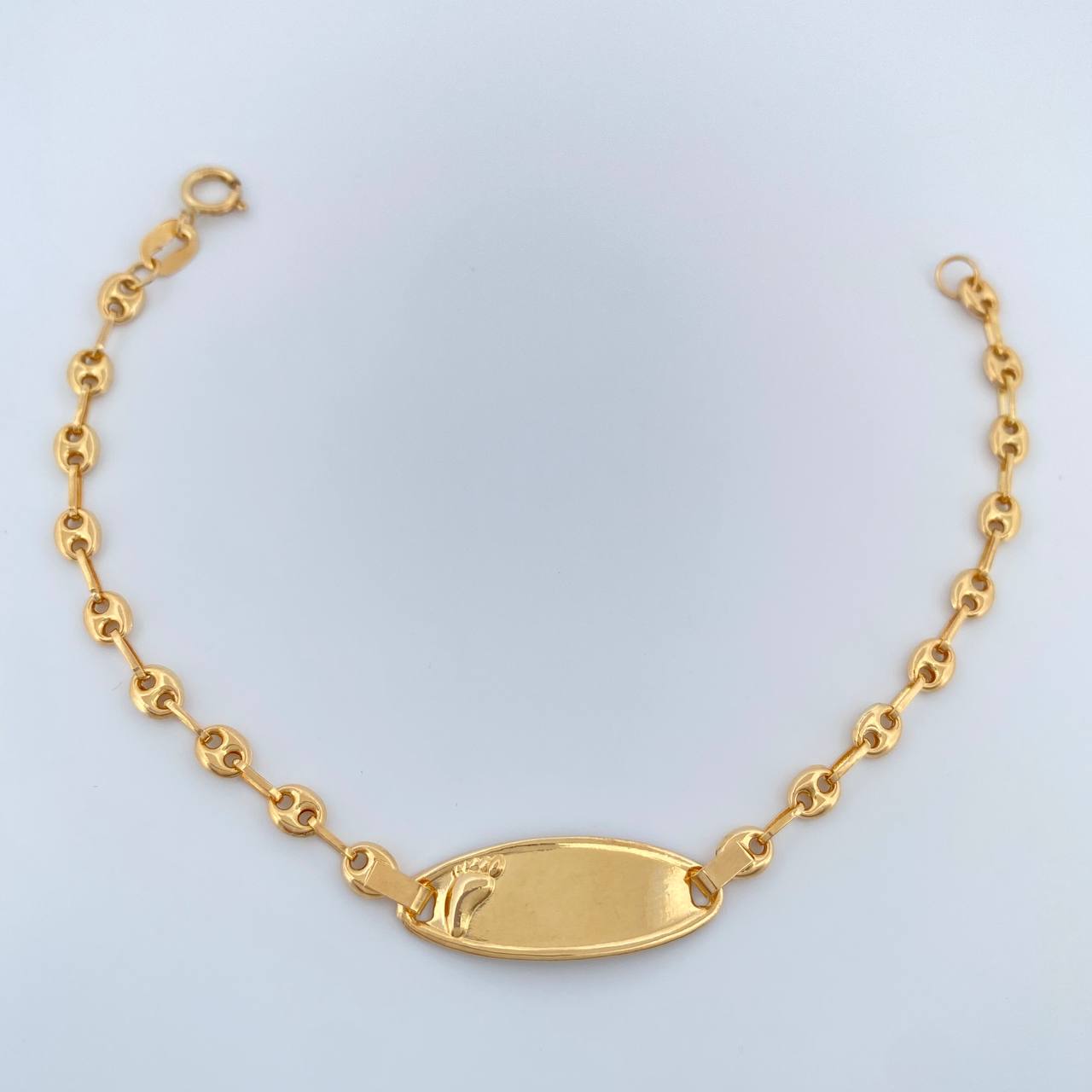 Pulso Bebé GC Placa Octagonal 1.9gr / 15cm / 3.3mm Oro Amarillo 18K %