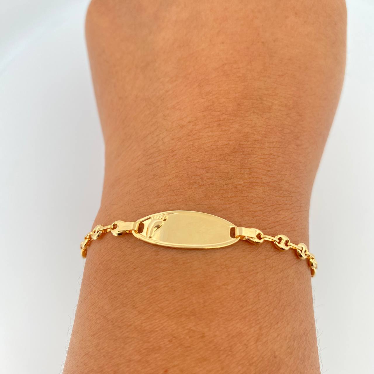 Pulso Bebé GC Placa Octagonal 1.9gr / 15cm / 3.3mm Oro Amarillo 18K %