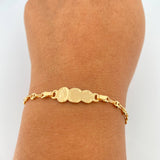 Pulso Bebé GC Placa Nube 1.85gr / 15.2cm / 3.34mm Oro Amarillo 18K %