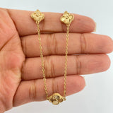 Cadena Trebol Aro Seguido 8.2gr / 45cm-51.2cm / 1.42mm Oro Amarillo 18K %