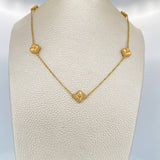 Cadena Trebol Aro Seguido 8.2gr / 45cm-51.2cm / 1.42mm Oro Amarillo 18K %