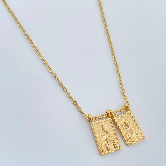 Cadena Aro Seguido Escapulario 4.1gr / 46.1cm / 1.36mm Oro Amarillo 18K %