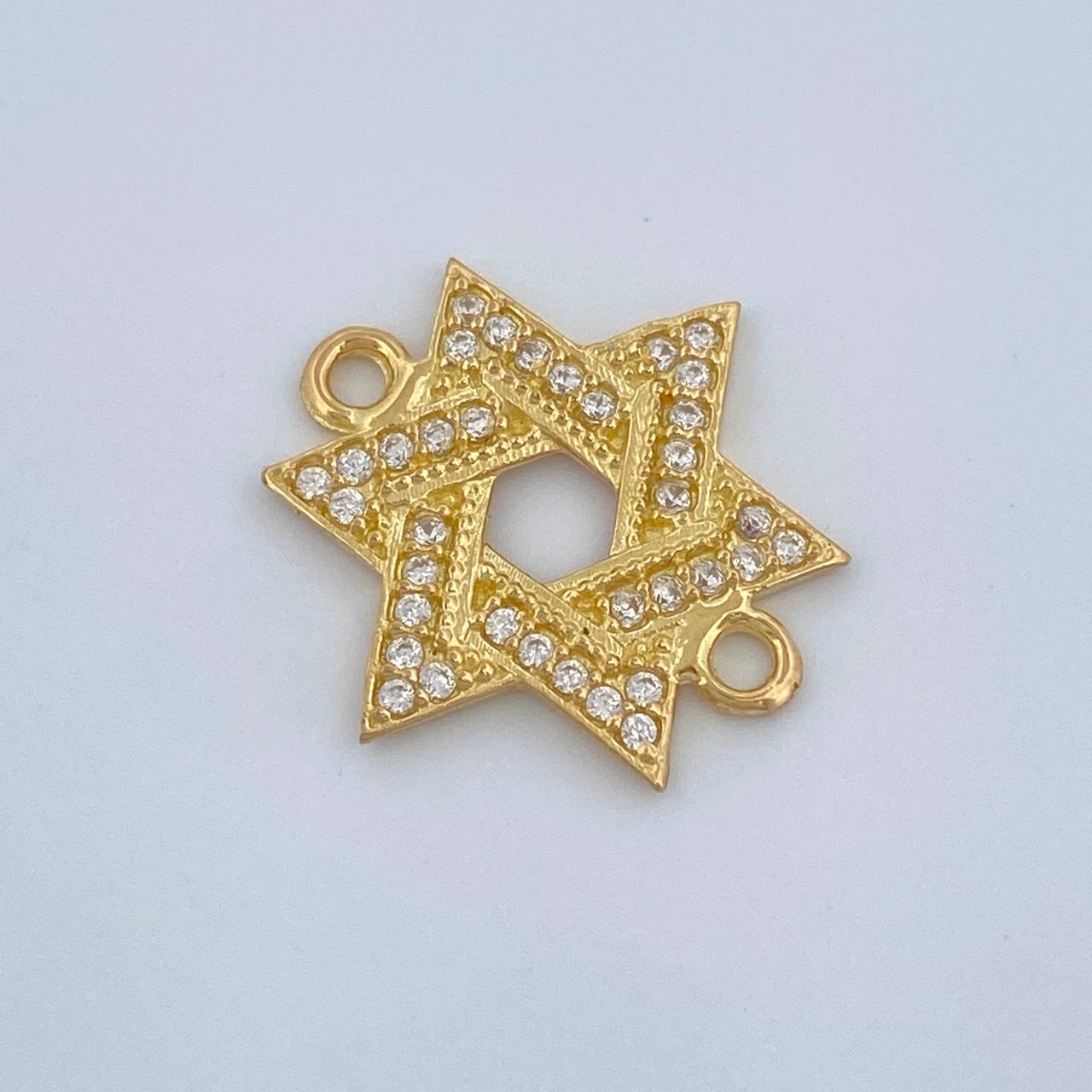 Herraje Estrella De David 1.1gr / 1.5cm / Oro Amarillo 18K %