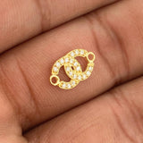 Herraje Olas Cruzadas 0.6gr / 1.2cm / Oro Amarillo 18K %