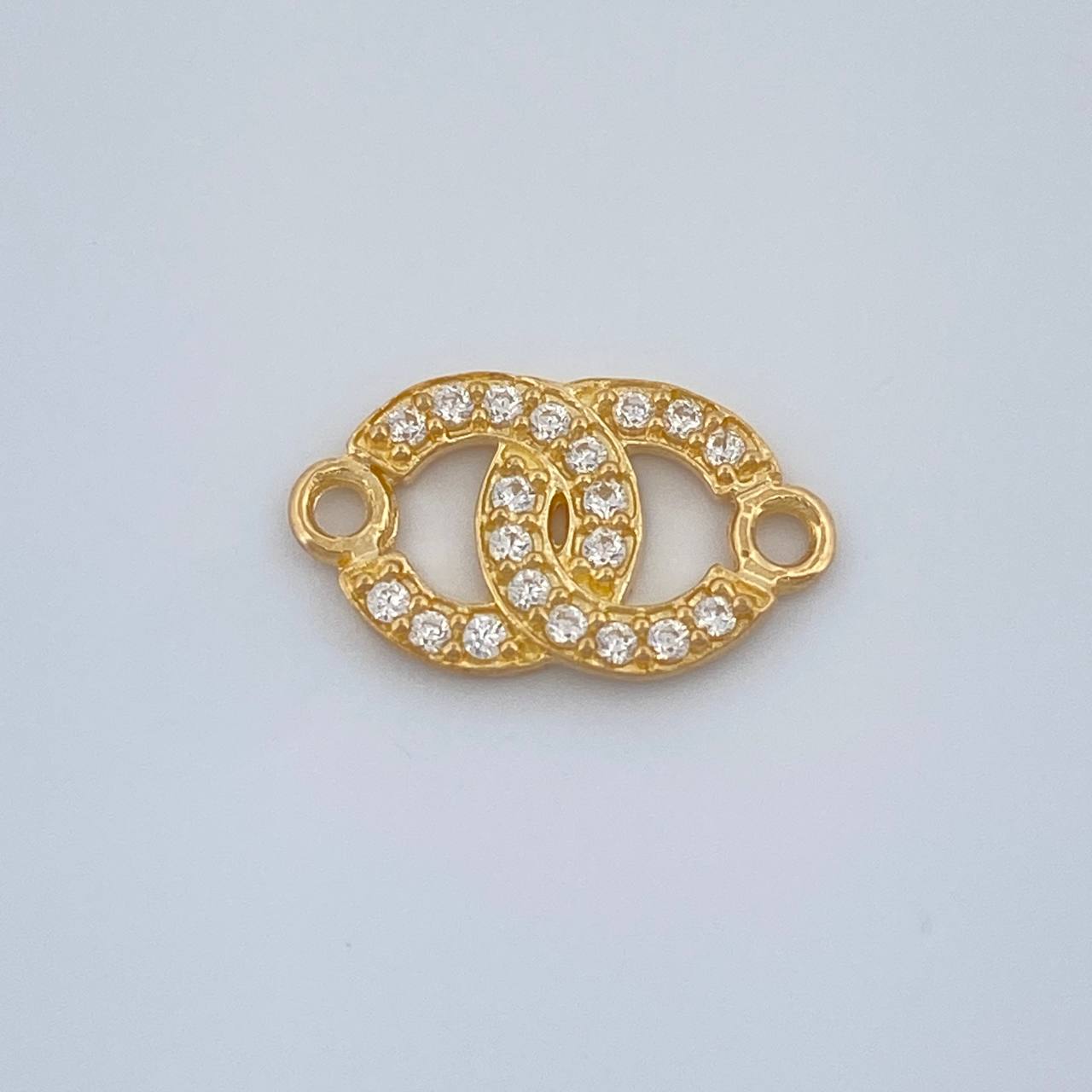 Herraje Olas Cruzadas 0.6gr / 1.2cm / Oro Amarillo 18K %