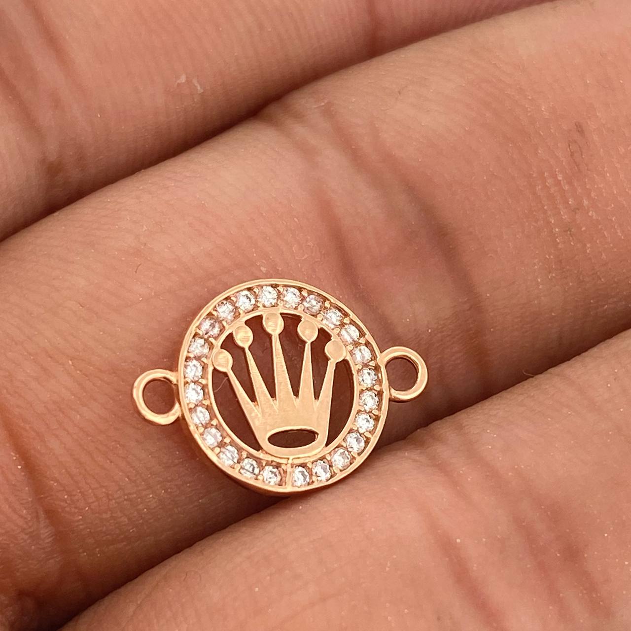 Herraje Corona 0.8gr / 1.6cm / Oro Rosa 18K %