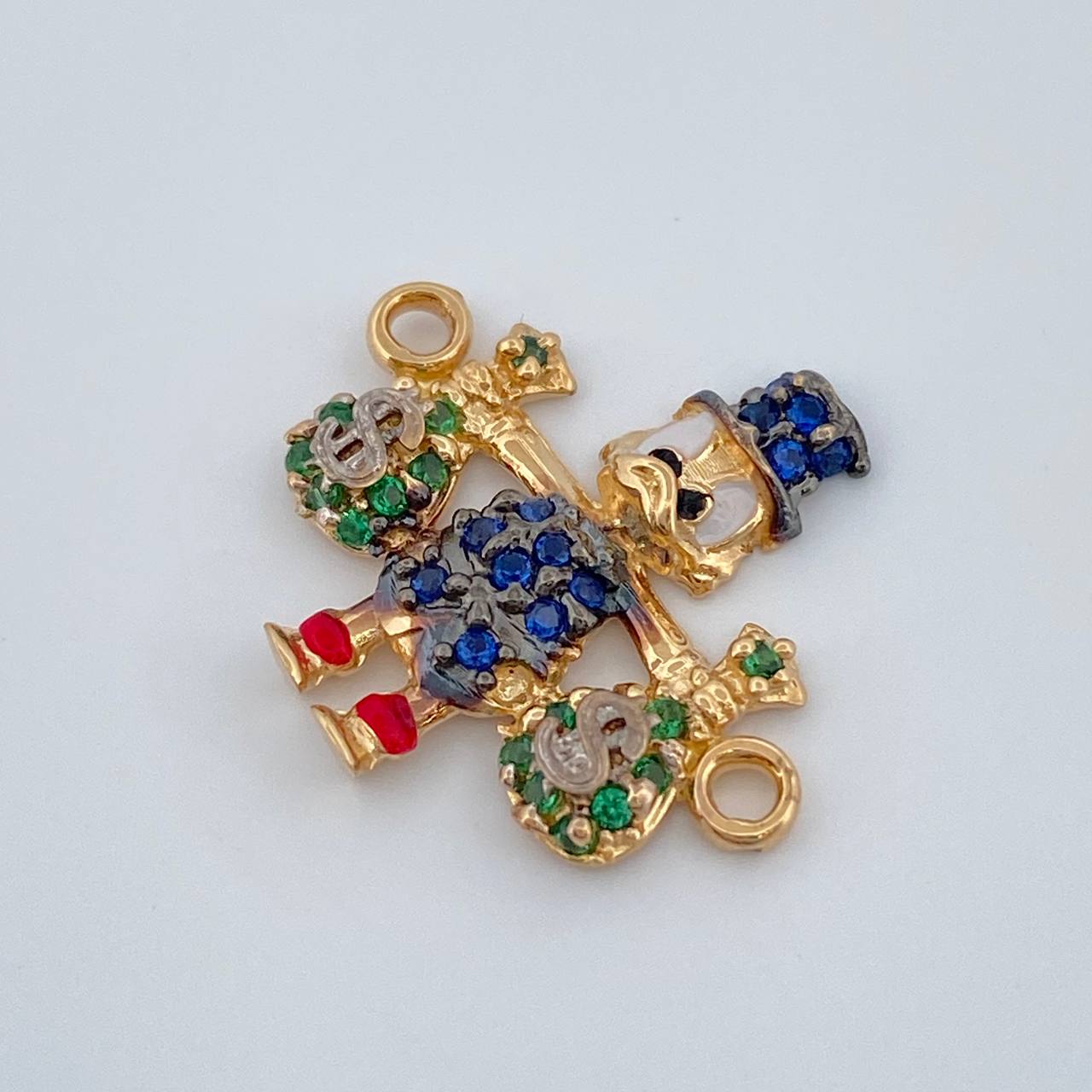 Herraje Pato Bolsas De Dinero 1.45gr / 1.8cm / Tres Oros 18K %