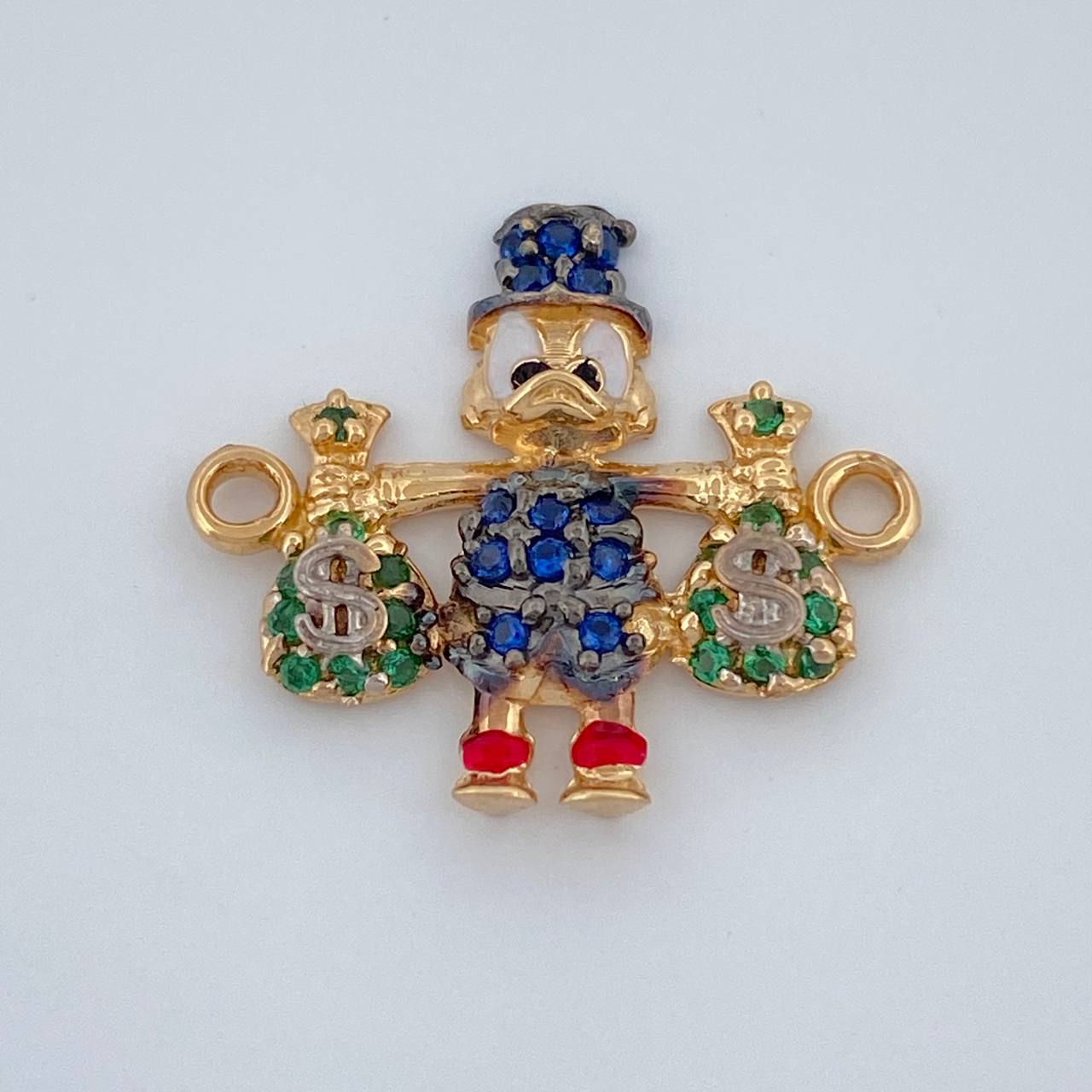 Herraje Pato Bolsas De Dinero 1.45gr / 1.8cm / Tres Oros 18K %