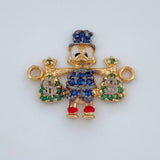 Herraje Pato Bolsas De Dinero 1.45gr / 1.8cm / Tres Oros 18K %