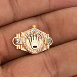 Herraje Correa Corona 2.65gr / 2.3cm / Tres Oros 18K %