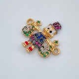 Herraje Pato Bolsas De Dinero 1.45gr / 1.8cm / Tres Oros 18K %