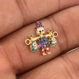 Herraje Pato Bolsas De Dinero 1.45gr / 1.8cm / Tres Oros 18K %