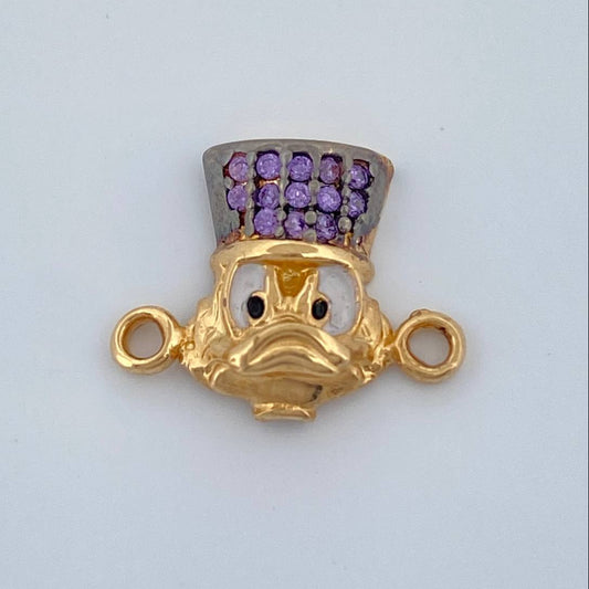 Herraje Cabeza Pato 1gr / 1.5cm / Dos Oros Negro Amarillo 18K %