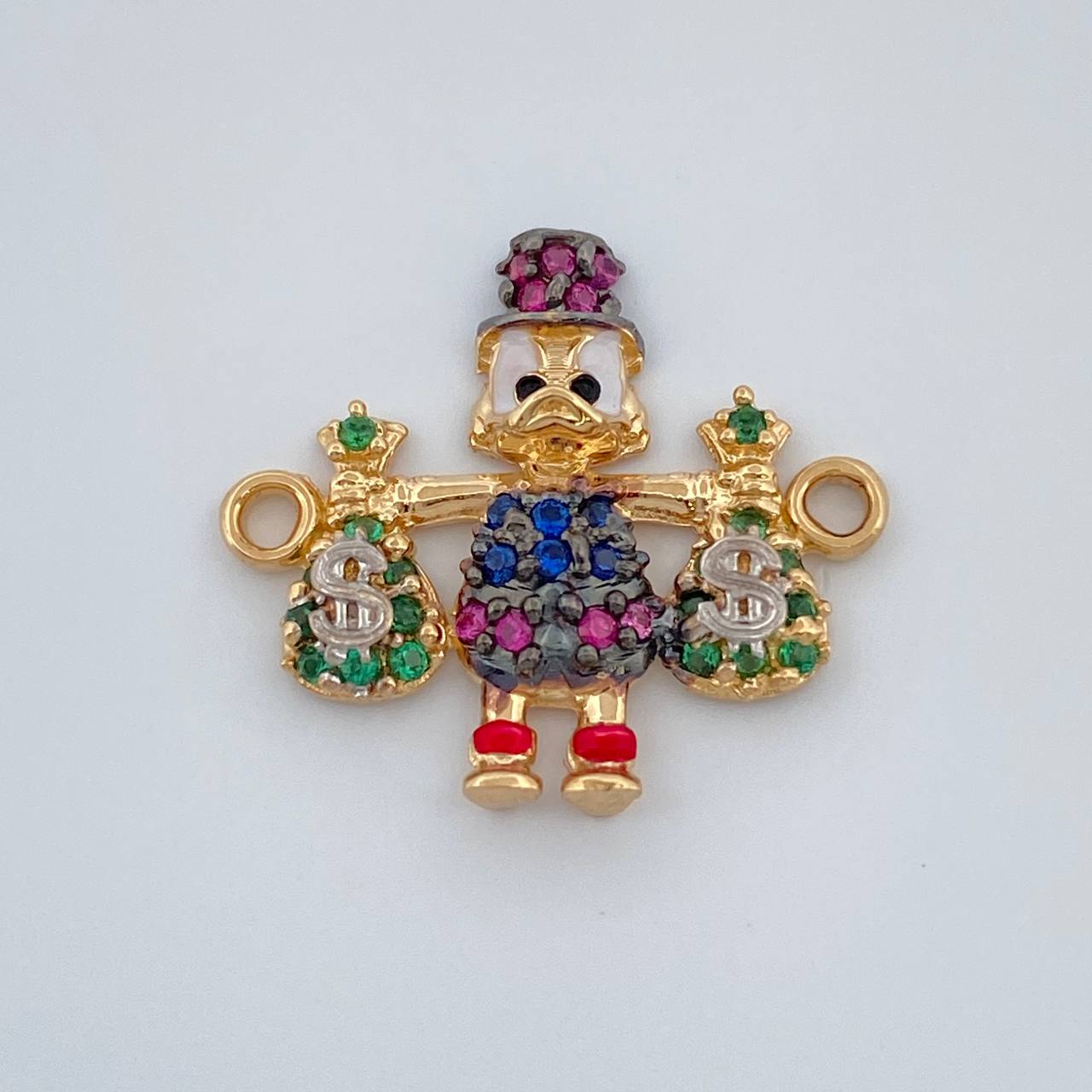 Herraje Pato Bolsas De Dinero 1.45gr / 1.8cm / Tres Oros 18K %