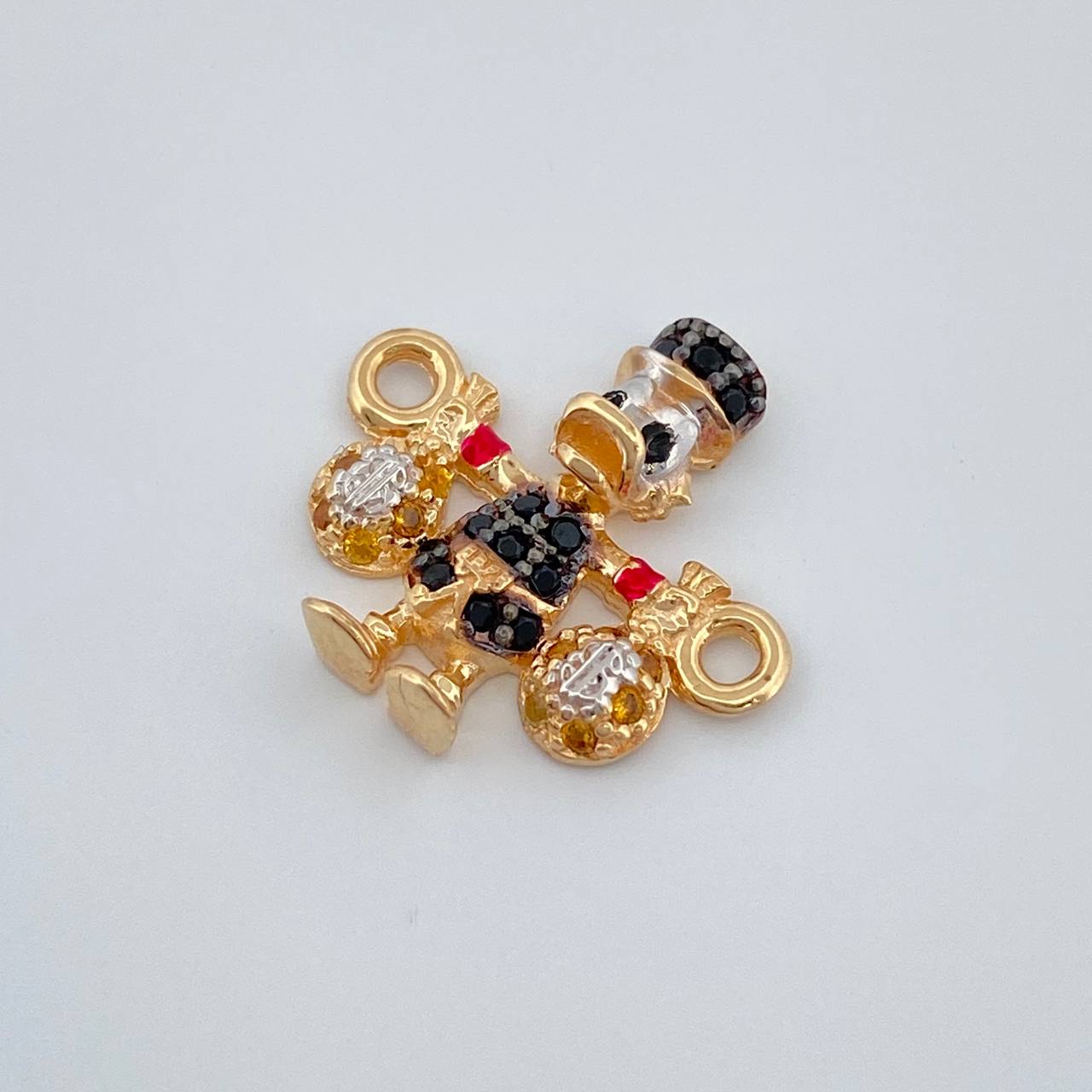 Herraje Pato Bolsas De Dinero 1.4gr / 1.6cm / Tres Oros 18K %